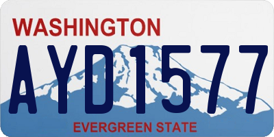 WA license plate AYD1577