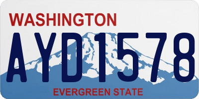 WA license plate AYD1578