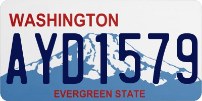 WA license plate AYD1579