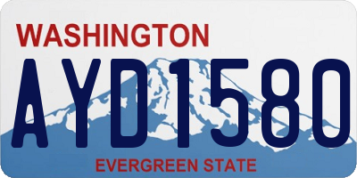WA license plate AYD1580