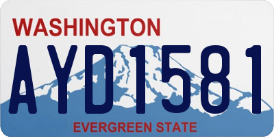 WA license plate AYD1581