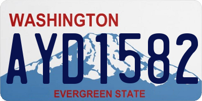 WA license plate AYD1582