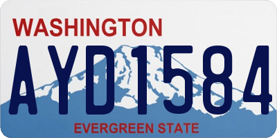 WA license plate AYD1584