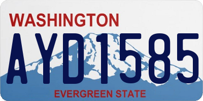 WA license plate AYD1585