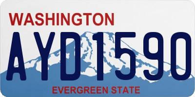 WA license plate AYD1590