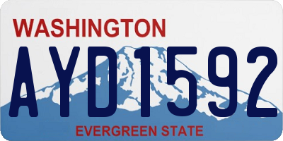WA license plate AYD1592