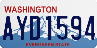 WA license plate AYD1594