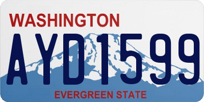 WA license plate AYD1599