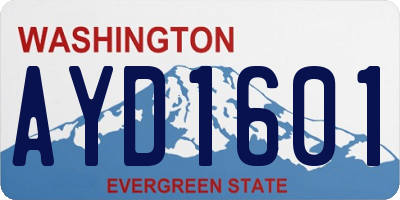 WA license plate AYD1601