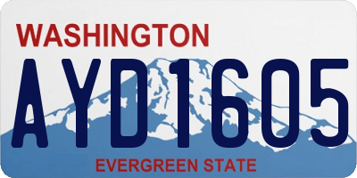 WA license plate AYD1605