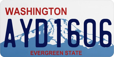 WA license plate AYD1606