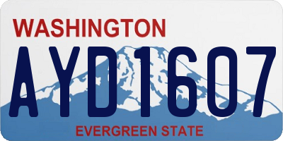 WA license plate AYD1607