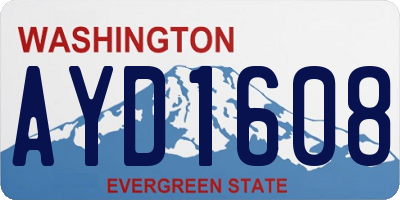 WA license plate AYD1608