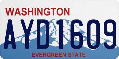 WA license plate AYD1609