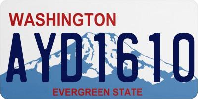 WA license plate AYD1610