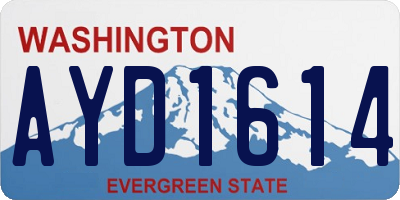 WA license plate AYD1614