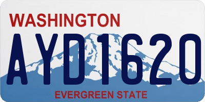 WA license plate AYD1620
