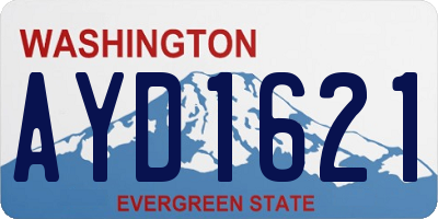 WA license plate AYD1621