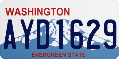 WA license plate AYD1629