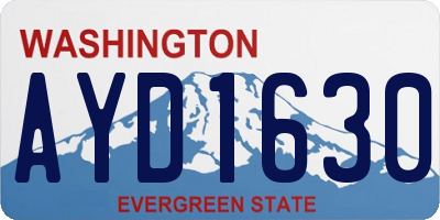 WA license plate AYD1630