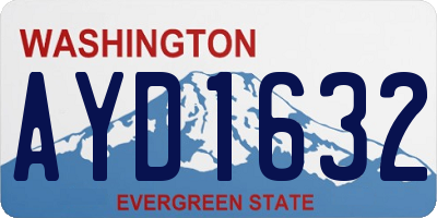 WA license plate AYD1632