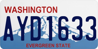 WA license plate AYD1633