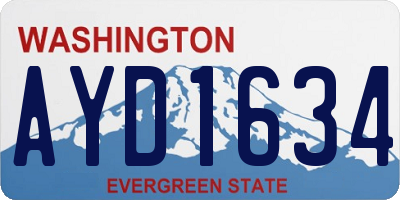 WA license plate AYD1634