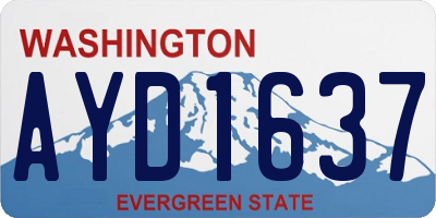 WA license plate AYD1637