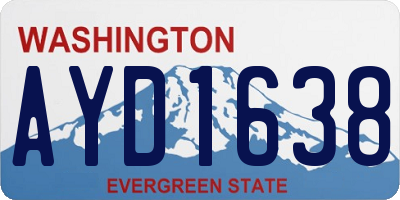 WA license plate AYD1638