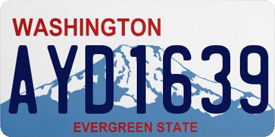 WA license plate AYD1639