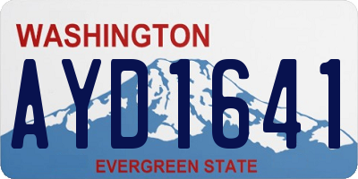 WA license plate AYD1641
