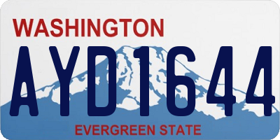 WA license plate AYD1644