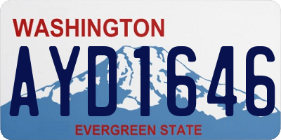 WA license plate AYD1646