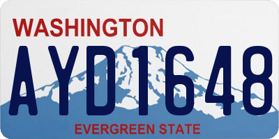 WA license plate AYD1648