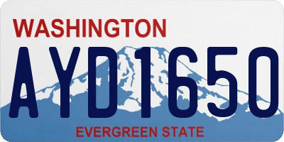 WA license plate AYD1650
