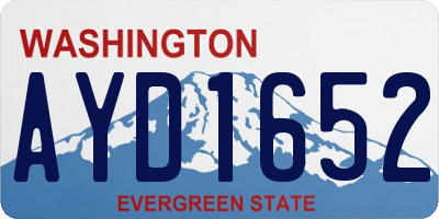 WA license plate AYD1652