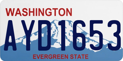 WA license plate AYD1653