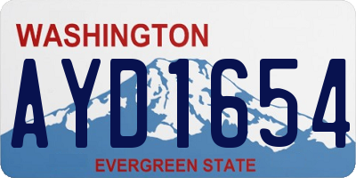 WA license plate AYD1654