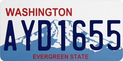 WA license plate AYD1655