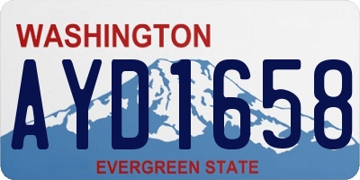 WA license plate AYD1658