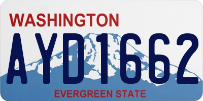 WA license plate AYD1662