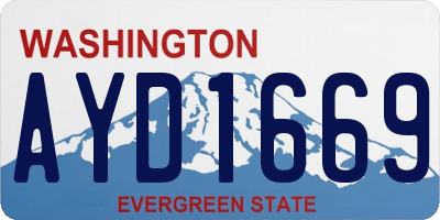 WA license plate AYD1669
