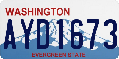 WA license plate AYD1673