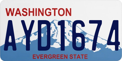 WA license plate AYD1674