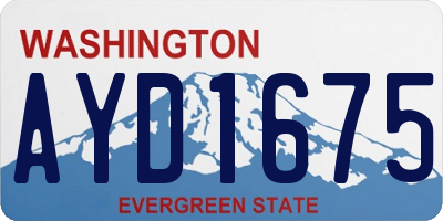 WA license plate AYD1675