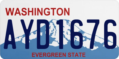WA license plate AYD1676