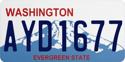 WA license plate AYD1677