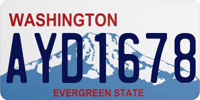 WA license plate AYD1678