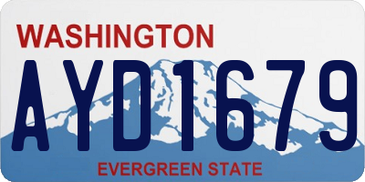 WA license plate AYD1679