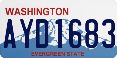 WA license plate AYD1683